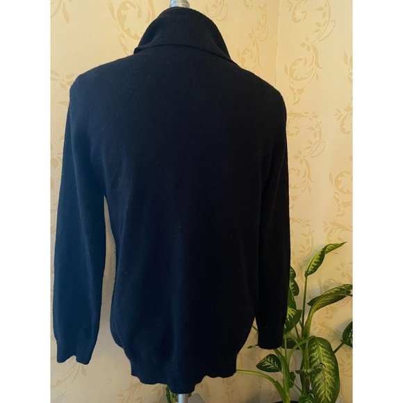 Splendid Black Cashmere Cowl Neck Oversize Sweater - Picture 4 of 4